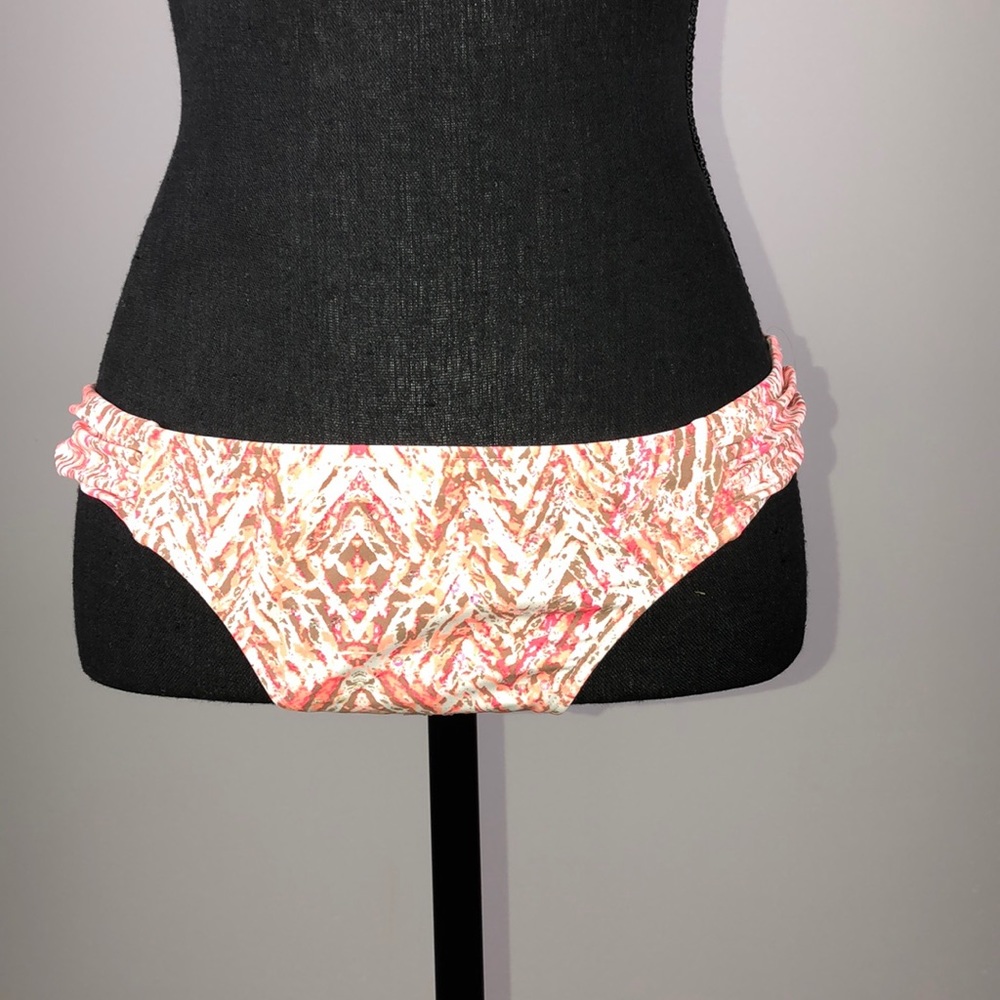 Ninety-Six Degree- Orange & White Bikini Bottom- L